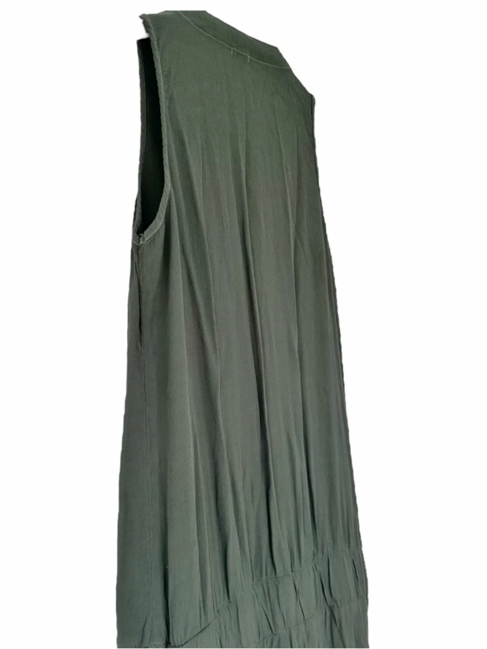 Monrow Crepe Basics Zip Front Sleeveless Camo Green Jumpsuit Size S